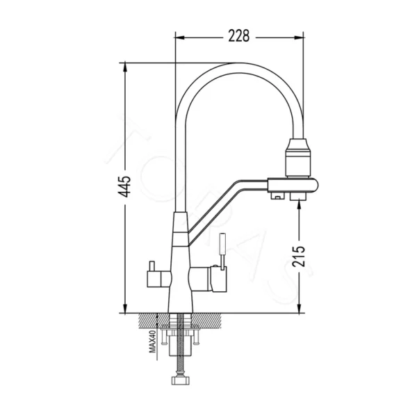 Смеситель-для-кухни-с-гибким-изливом-Shevanik-S968C-1 Смеситель для кухни с гибким изливом Shevanik S968C