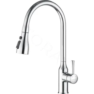 Смеситель для кухни с выдвижным изливом Shevanik S163