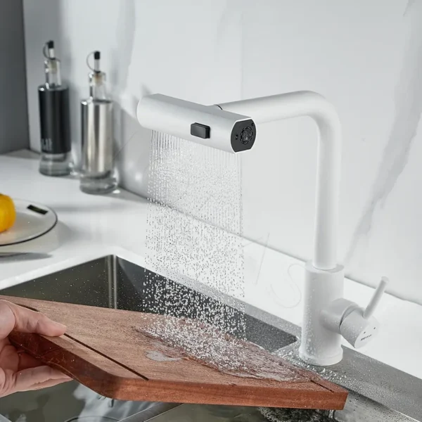 Смеситель для кухни с выдвижным изливом Shevanik S263C