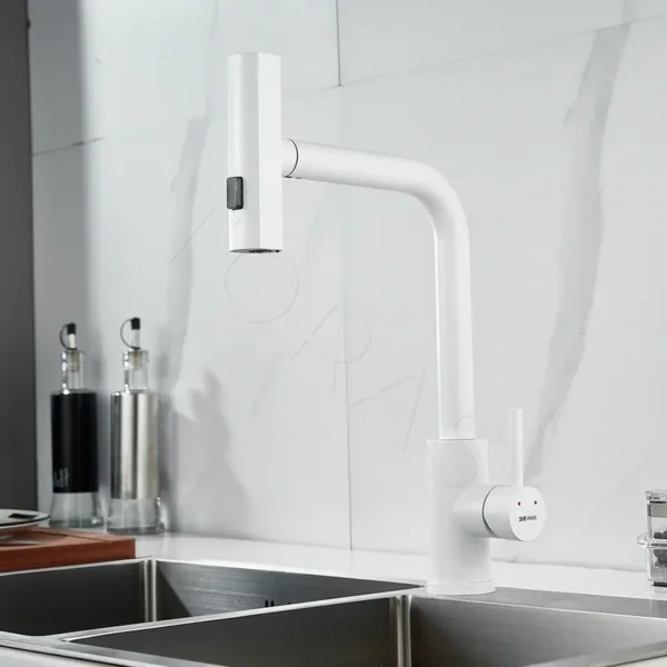 Смеситель для кухни с выдвижным изливом Shevanik S263C