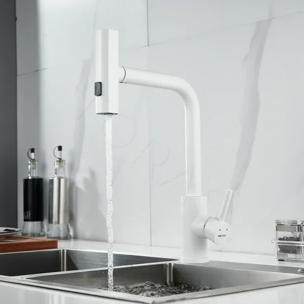 Смеситель для кухни с выдвижным изливом Shevanik S263C