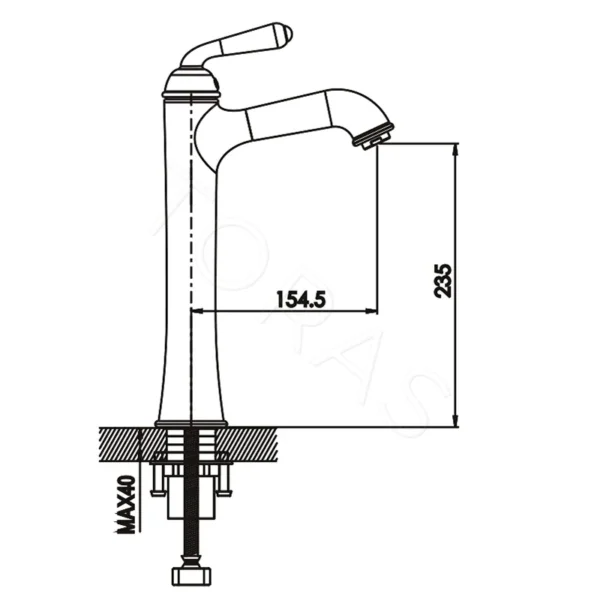 Смеситель для умывальника Rose R0211H
