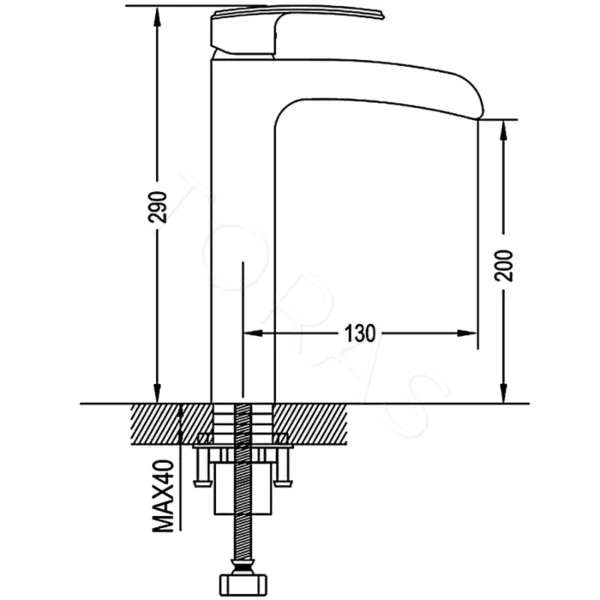 Смеситель для умывальника Rose R1211