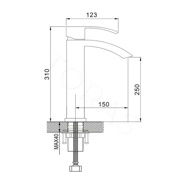 Смеситель для умывальника Rose R1511T