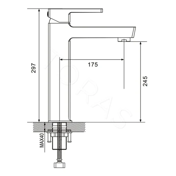 Смеситель для умывальника Rose R1811H-1
