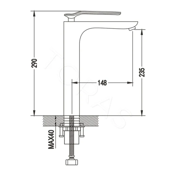 Смеситель для умывальника Rose R1911F