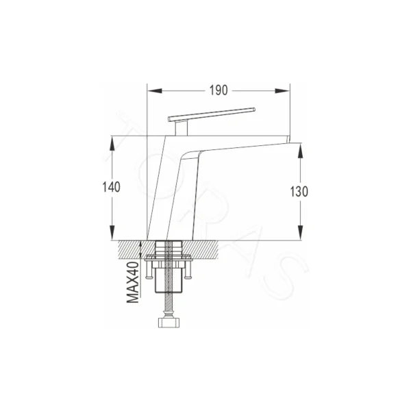 Смеситель для умывальника Rose R2001