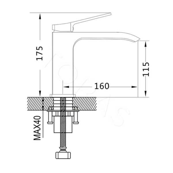 Смеситель для умывальника Shevanik S4101T
