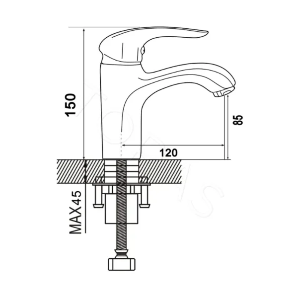 Смеситель для умывальника Shevanik S5501