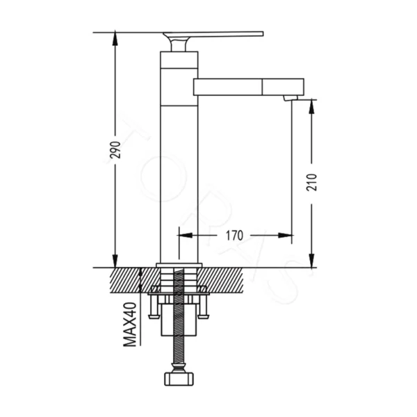 Смеситель для умывальника Shevanik S6611F