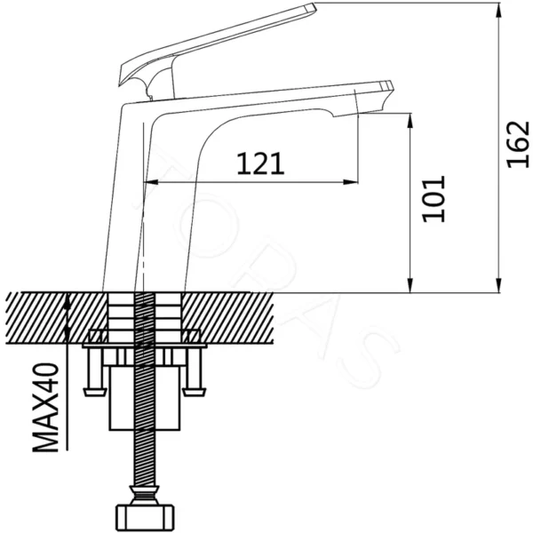 Смеситель для умывальника Shevanik S8001F