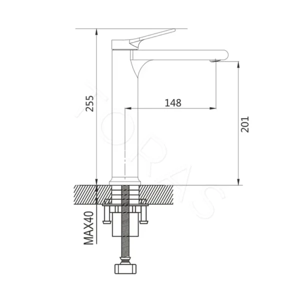Смеситель для умывальника Shevanik S8311T