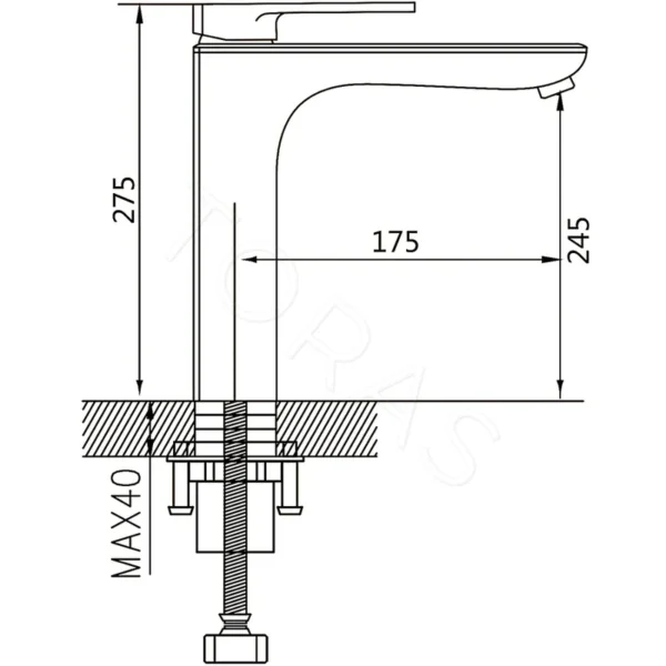 Смеситель для умывальника Shevanik S8511T