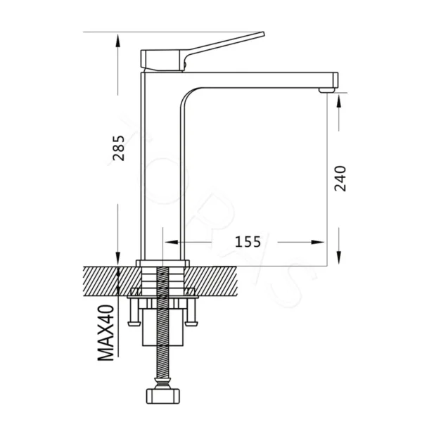 Смеситель для умывальника Shevanik S9911G