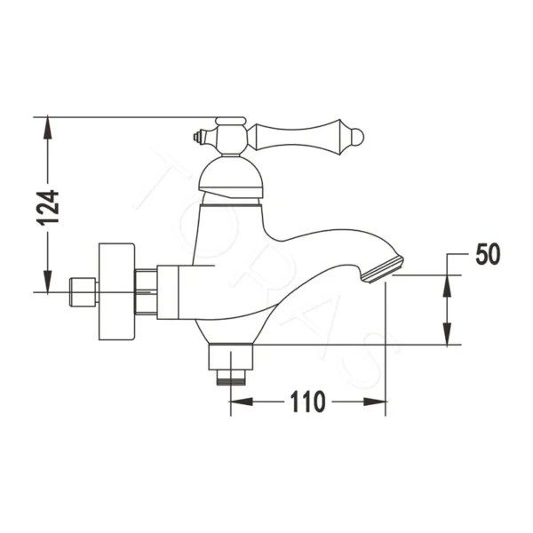 Смеситель для ванны Rose R0102Q
