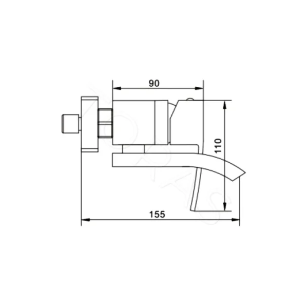 Смеситель для ванны Rose R1552F