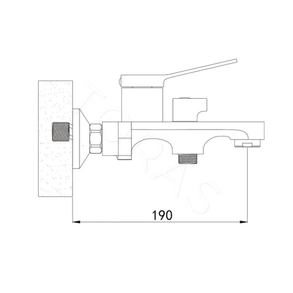 Смеситель для ванны Shevanik S6202T