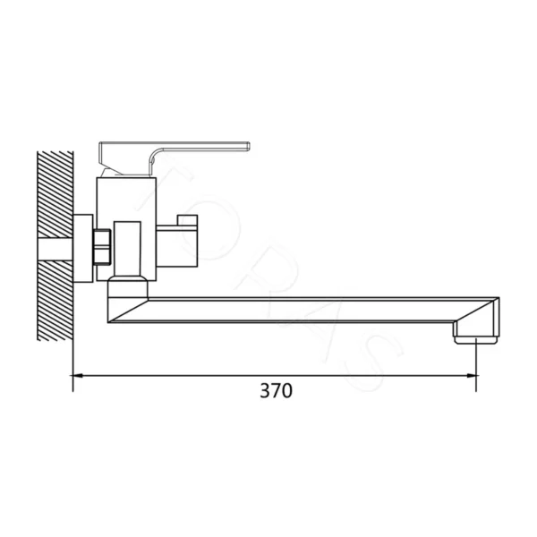 Смеситель для ванны Shevanik S8222H