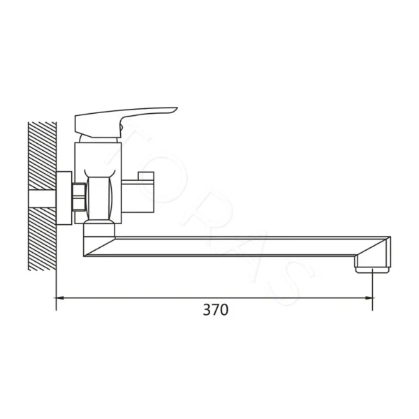 Смеситель для ванны Shevanik S8522T
