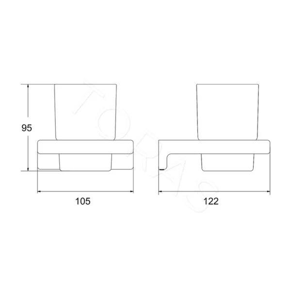 Стакан для ванной Rose RG1812C