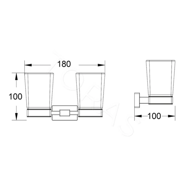 Стакан двойной для ванны Shevanik SG5622C