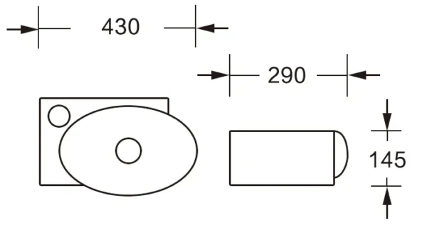 Раковина подвесная MILLEAU Perl MU058A-GW (белый глянец)