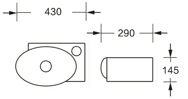 Раковина подвесная MILLEAU Perl MU058B-GW (белый глянец)