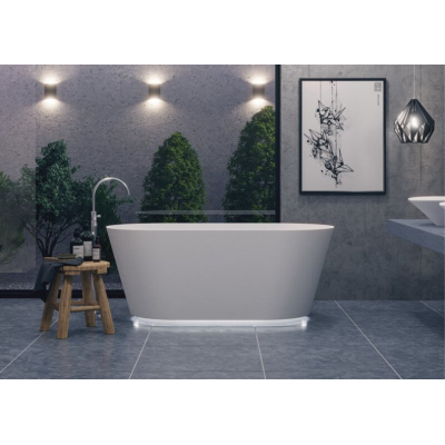 Ванна из искусственного камня Polimat Ida 150x75 отдельностоящая, белый