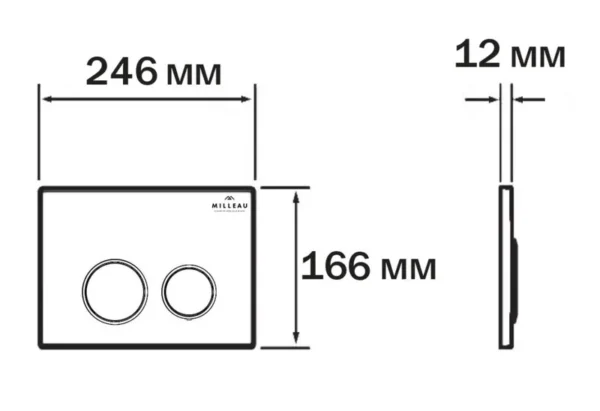Панель смыва MILLEAU NUAGE MR0425K-A3.25 (cатиновое золото)