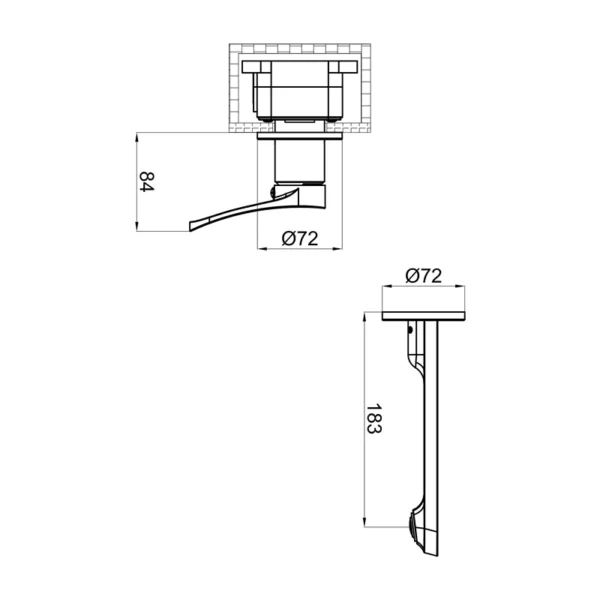 Смеситель встроенный для раковины S4341C