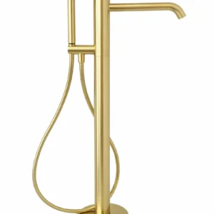 Напольный смеситель для ванны MILLEAU Tissage ML0500BK.BD-BG с монтажным блоком, золото браш