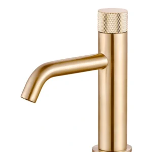 Смеситель для раковины MILLEAU Tissage ML0321KLS-BG, Золото браш