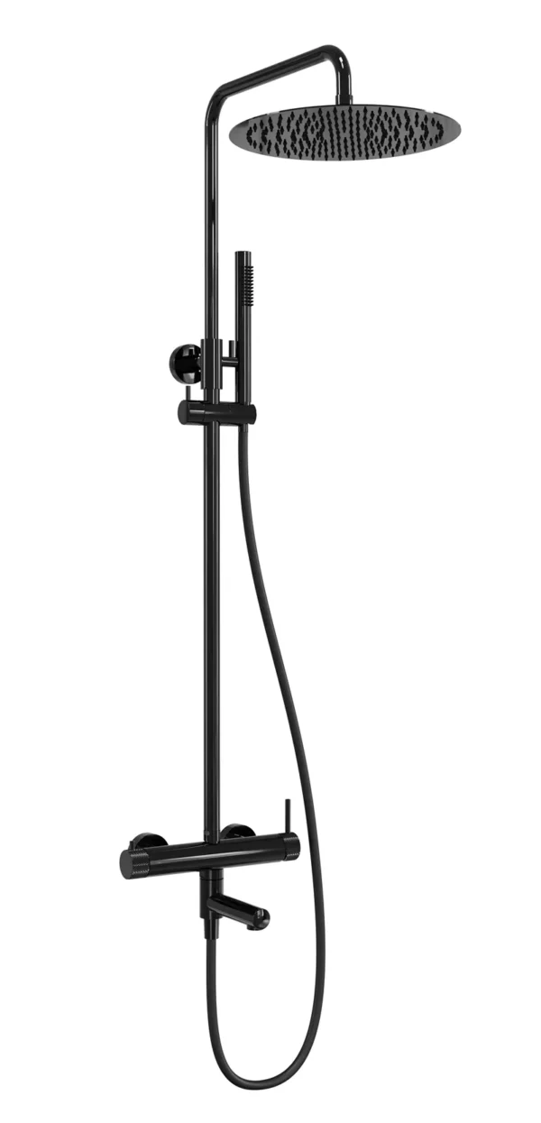 Душевая система MILLEAU Tissage ML5219KS.DM-GB с изливом, черный глянец